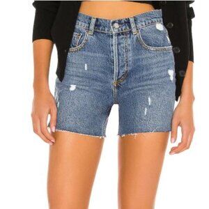 Boyish Womens Blue Monty Short Miss Julie Denim High Waist Button Fly Size 26